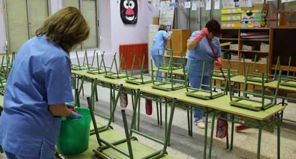 Se necesita limpiadora para limpieza de colegio (1050€/mes)