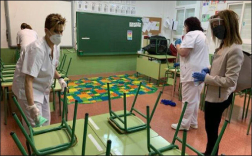 Se necesita personal para limpieza de colegio mayor 1.108€/mes.