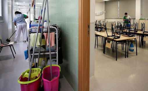 Se necesita 10 personas para limpieza de colegio 20h/s.