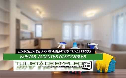 Se necesita 2 personas para limpieza de apartamentos turísticos 20h/s 700€/mes