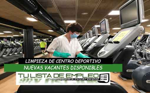Se necesita personal para limpieza de centro deportivo