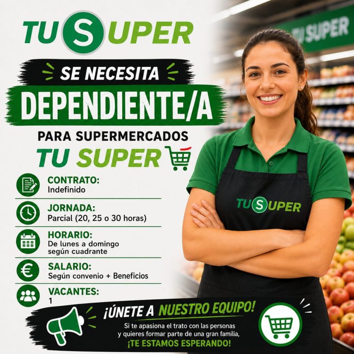 Dependiente/a para supermercados tu super