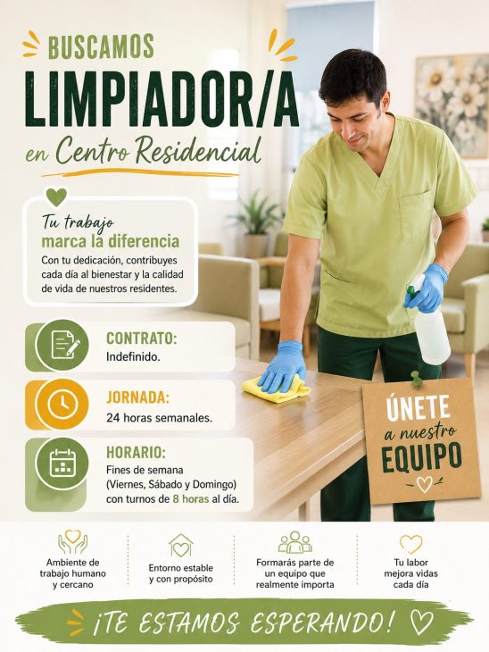 Limpiador/a en Centro Residencial