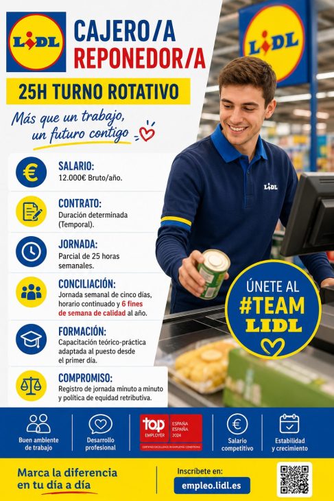 Cajero/a – Reponedor/a Lidl