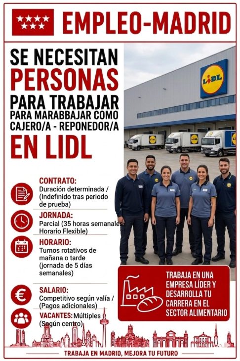 Cajero/a – Reponedor/a 35h turno rotativo
