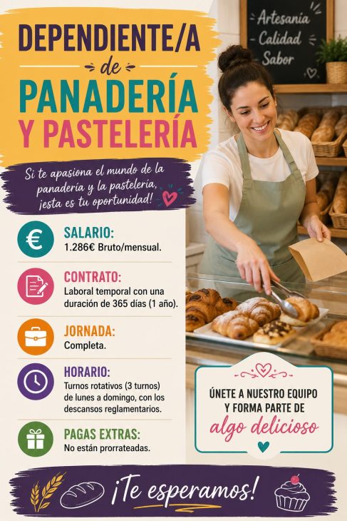 Dependiente/a de Panadería y Pastelería