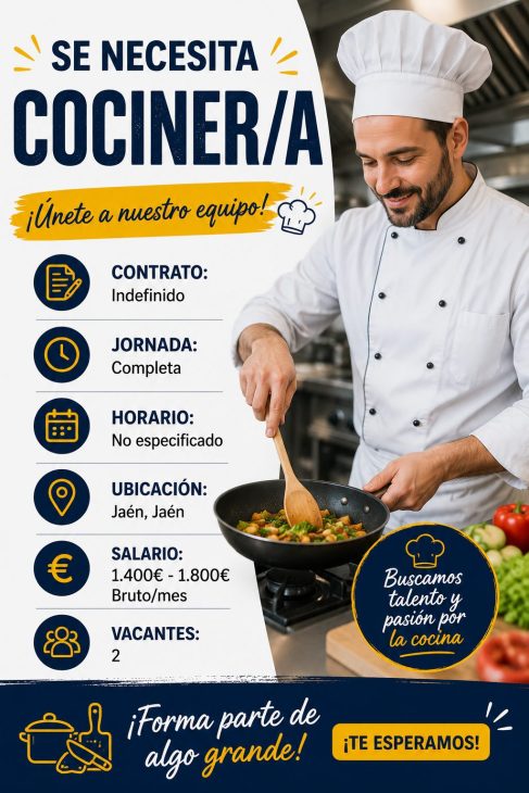 Se necesita cocinero/a