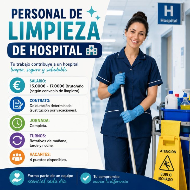 Personal de Limpieza de hospital