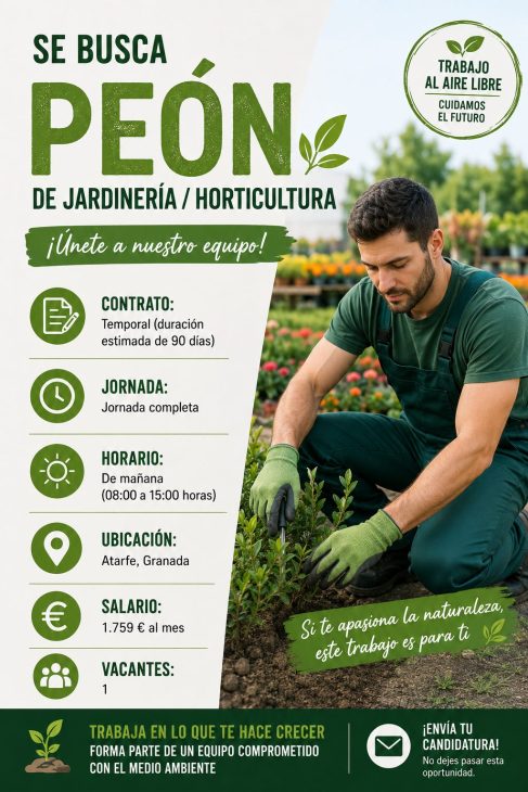 Peón de jardinería / horticultura