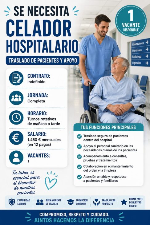 Celador Hospitalario: Traslado de Pacientes y Apoyo
