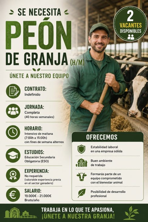 Se necesita peón de granja (H/M)