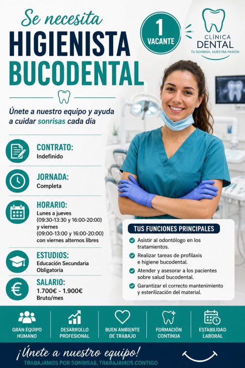 Se necesita higienista bucodental
