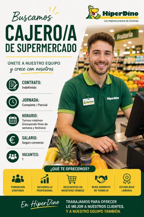 Cajero/a de supermercado Hiperdino