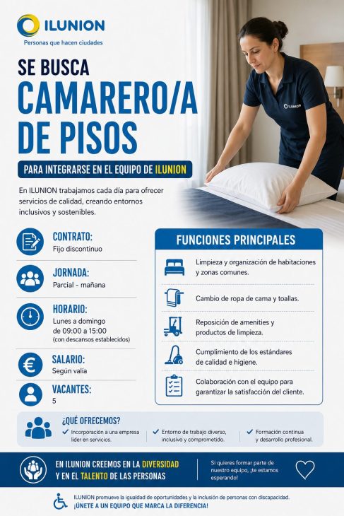 Se necesita camarero/a de pisos
