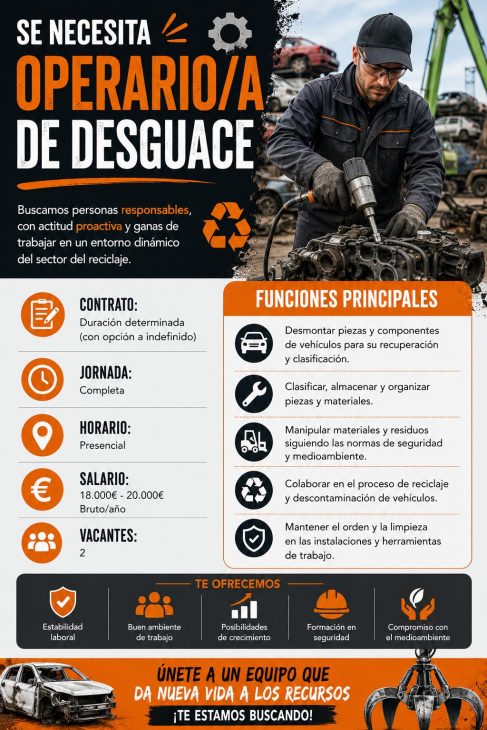 Operario/a de desguace