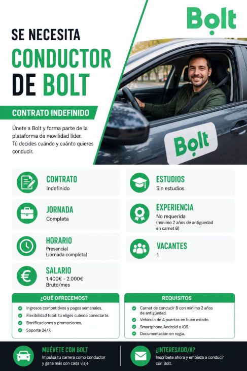 Conductor de Bolt, Contrato indefinido