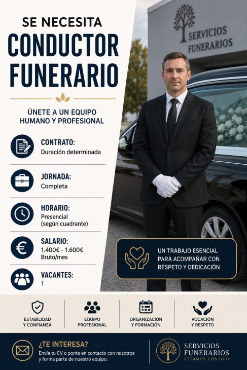 Se necesita conductor funerario