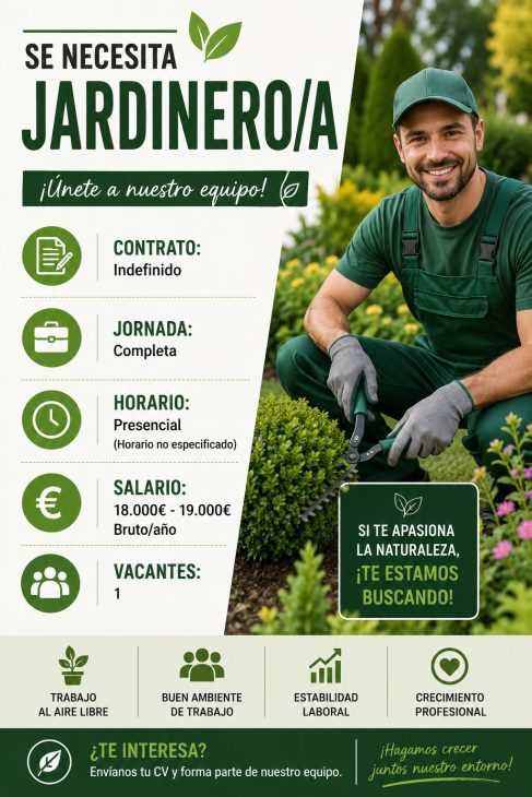 Se necesita jardinero/a