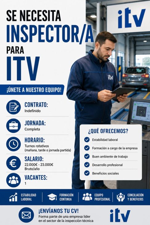 Se necesita inspector/a para ITV