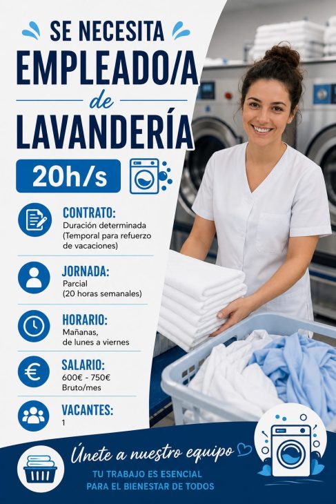 Se necesita empleado/a de lavandería 20h/s