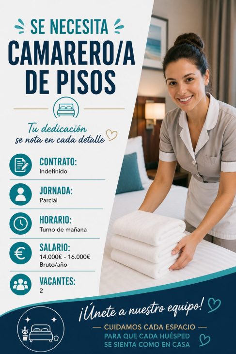Se necesita camarero/a de pisos