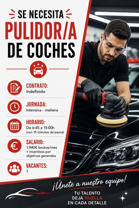 Se necesita pulidor/a de coches