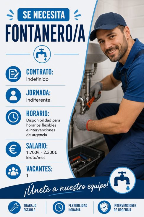 Se necesita Fontanero/a