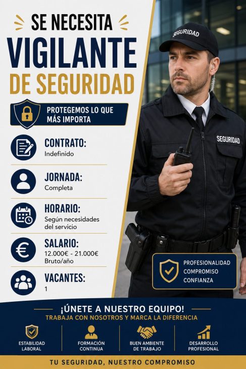 Se necesita vigilante de seguridad