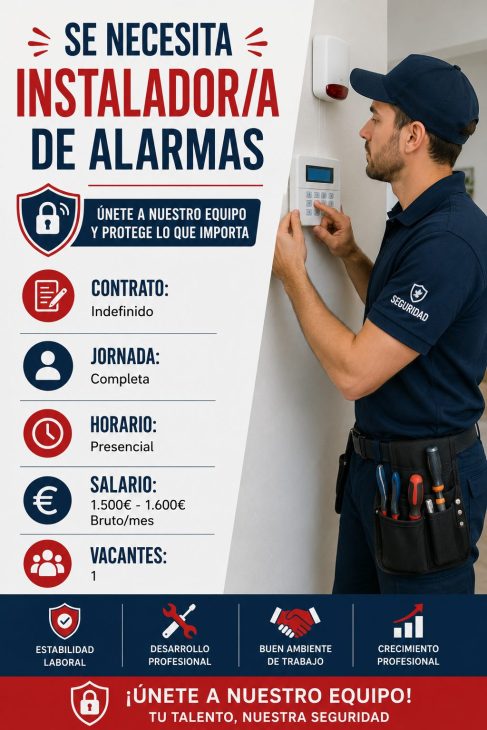 Se necesita instalador/a de alarmas