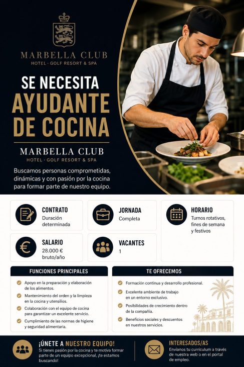 Ayudante de cocina – Marbella Club Hotel