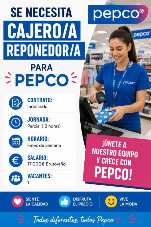 Cajero/a reponedor/a para Pepco