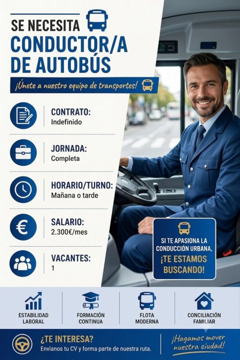 Se necesita conductor/a de autobús