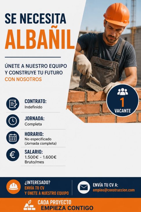 Se necesita albañil