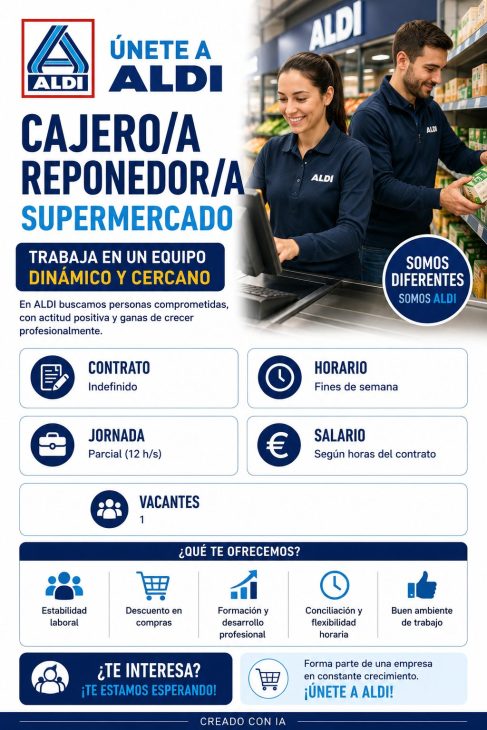 Cajero/a reponedor/a supermercado – ALDI