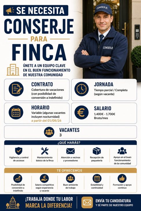 Se necesita conserje para finca