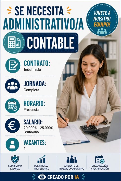 Se necesita administrativo/a contable