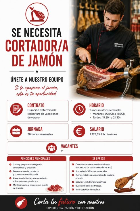 Se necesita cortador/a de jamón