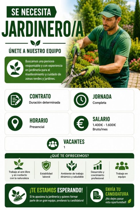Jardinero/a con carnet de conducir
