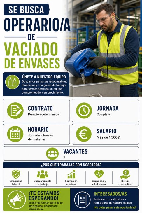 Operario/a de vaciado de envases