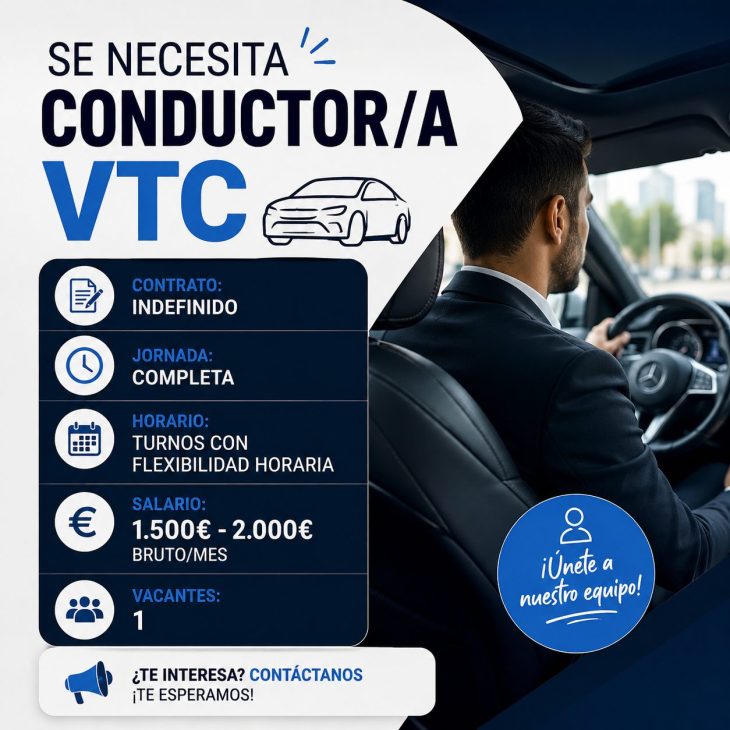 Se necesita conductor/a VTC