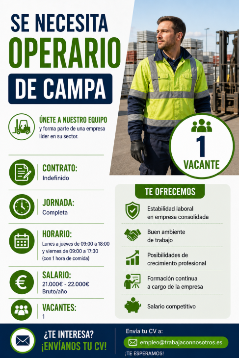 Se necesita operario de campa