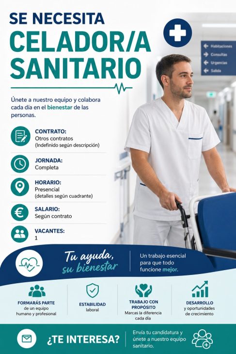 Se necesita celador/a sanitario