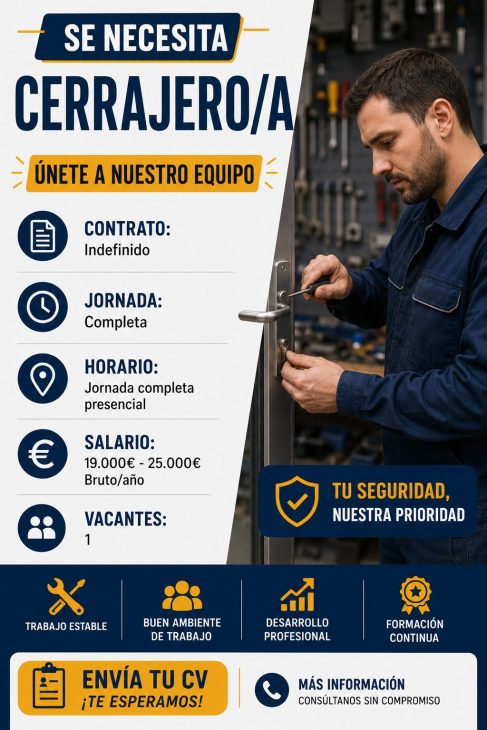 Se necesita cerrajero/a