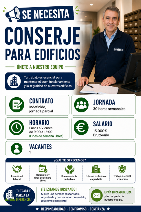 Se necesita conserje para edificios