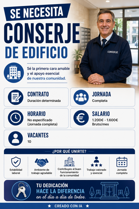 Se necesita conserje de edificio