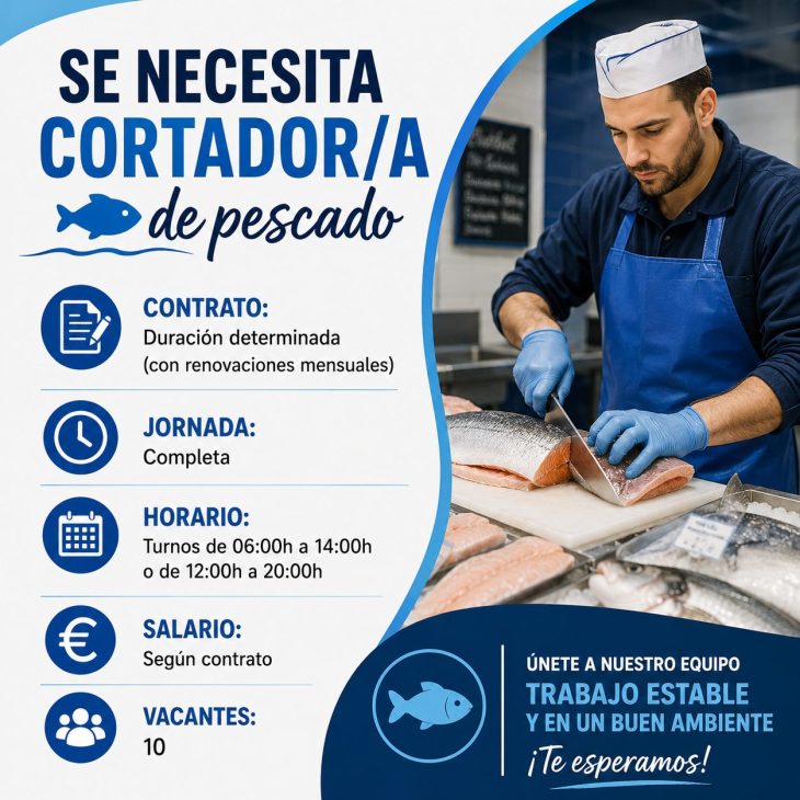 Se necesita cortador/a de pescado