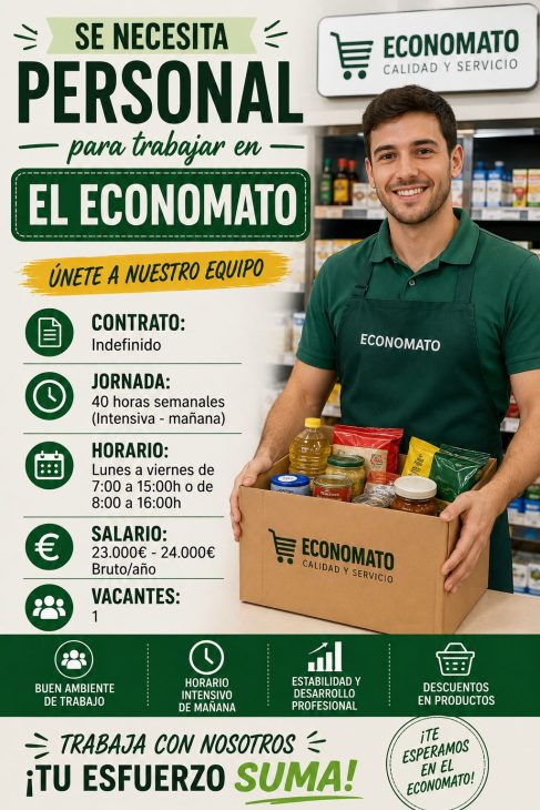 Se necesita personal para trabajar en el Economato