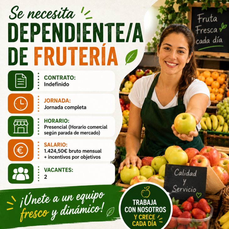 Se necesita dependiente/a de frutería