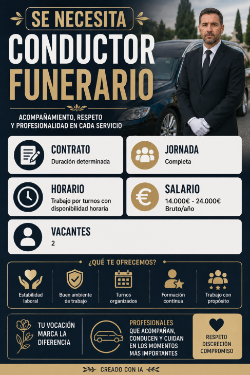Se necesita conductor funerario