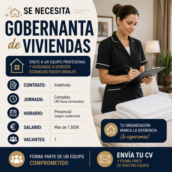 Se necesita gobernanta de viviendas